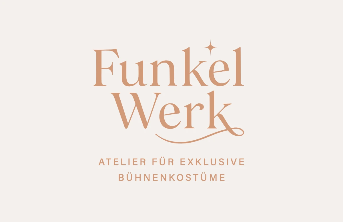 Visitenkarte FunkelWerk, Vorderseite mit Logo
